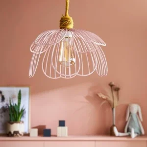 soldes luxe Abat-jour Pour Suspension En Métal Fleur Rose – Vertbaudet 12