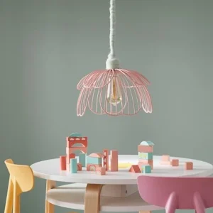 soldes luxe Abat-jour Pour Suspension En Métal Fleur Rose – Vertbaudet 16