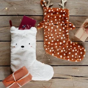 mode Chaussette De Noël Fausse Fourrure Renne Marron – Vertbaudet 7