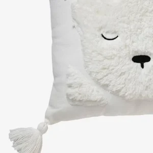 achat pas cher Coussin Avec Applications Sherpa Ours Berbère Ecru – Vertbaudet 8