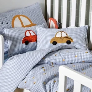 ﻿soldes Coussin En Seersucker à Sequins Réversibles EN VOITURE SIMON Bleu – Vertbaudet 13