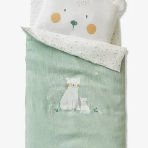 Protections acheteurs Drap-housse Bébé En Gaze De Coton MY LITTLE BEAR Ivoire / Multicolore – Vertbaudet 6