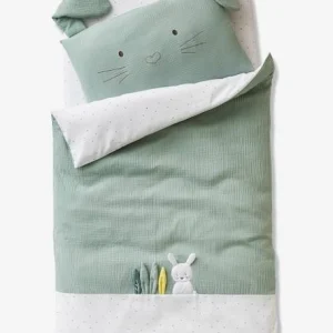 haute qualité Drap-housse Bébé MENTHE A L’EAU Blanc / Multicolore – Vertbaudet 6