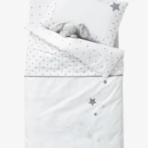 Drap-housse Bébé PLUIE D’ETOILES Blanc / étoiles – Vertbaudet soldes officiel 11