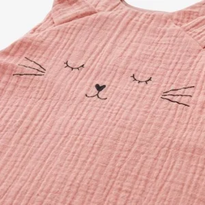 achat pas cher Gigoteuse Spécial été En Gaze De Coton Bio* JOLI CAT Rose – Vertbaudet 12