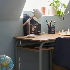 soldes ligne Lampe De Bureau Articulée Bois Et Métal Ecru & Bois – Vertbaudet 16