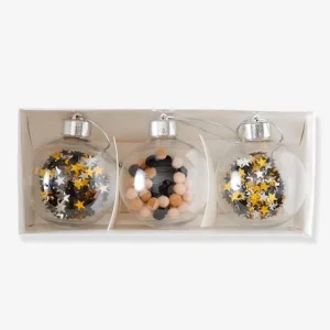 Les 3 Boules De Noël Beige Irisé – Vertbaudet magasins pour 9