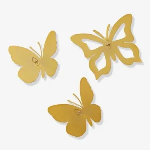 Lot De 3 Papillons En Laiton Dore – Vertbaudet Couleurs variées 8