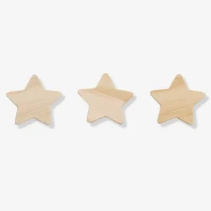 garantis authentique Lot De 3 Patères étoiles LIGNE SIRIUS Bois – Vertbaudet 12