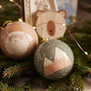 magasin Lot De 6 Boules De Noël Contes De La Forêt Vert – Vertbaudet 10