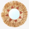 magasin en ligne france Miroir Rond Raphia Beige / Rose – Vertbaudet 17