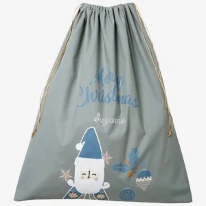 excellents soldes Sac à Jouets Père Noël Scandinave Vert / Bleu – Vertbaudet 18