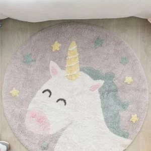 ﻿soldes Tapis Coton Lavable Licorne Believe In Yourself LORENA CANALS Gris – Lorena Canals 9