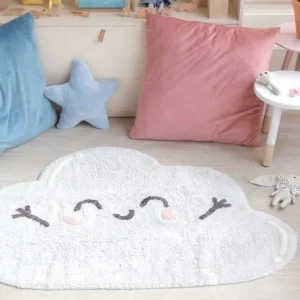 Tapis Coton Lavable Nuage Happy Cloud LORENA CANALS Gris – Lorena Canals soldes magasin 9