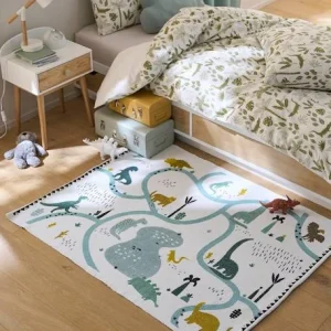 boutique en ligne Tapis DINOLAND écru / Multicolore – Vertbaudet 12