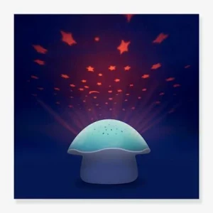 Veilleuse Musicale Et Projecteur D’étoiles PABOBO Champignon Rose – Pabobo SOLDES TOUT À 12